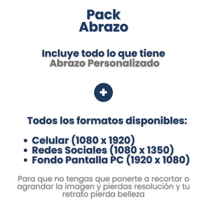 Un abrazo con Jesús. Retrato personalizado